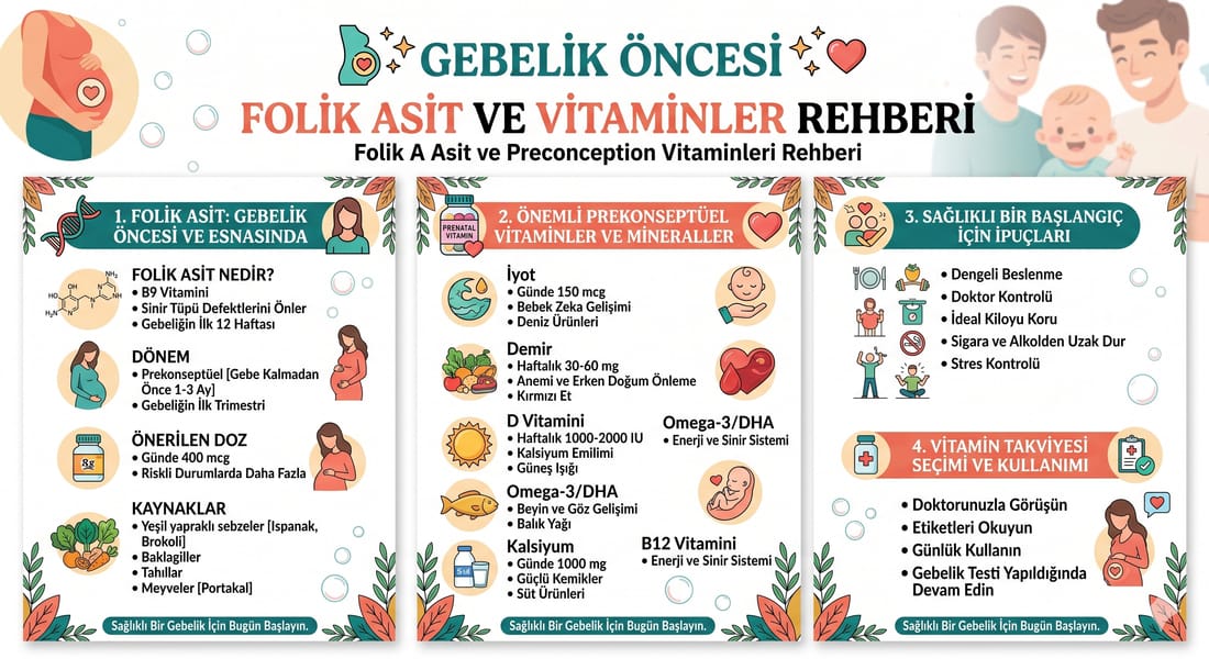 Folik Asit ve Preconception Vitaminleri Rehberi
